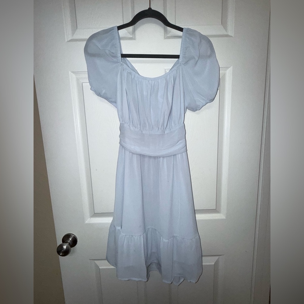 Exlura Powder Blue Babydoll Dress